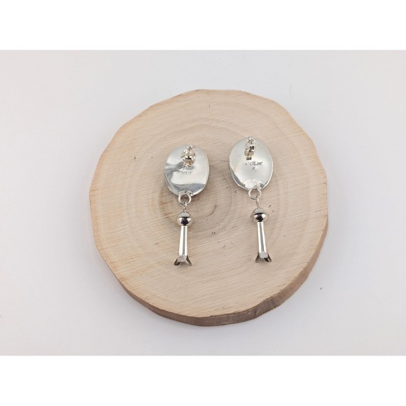 Native American Earrings Navajo Sterling Silver Turquoise Jewelry *** - Picture 12 of 12